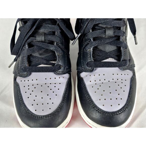 NIKE AIR JORDAN 1 MID BLACK/CEMENT GREY-FIRE RED SNEAKER - SIZE 4.5Y DQ8423-006 - Picture 10 of 10